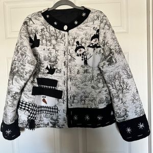 whimsical snow man jacket